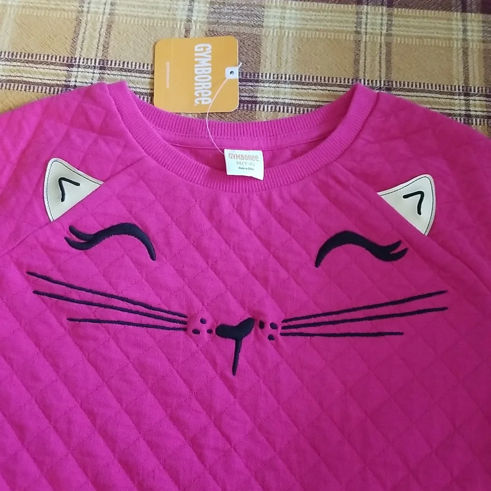 Gymboree quilted top, hot pink Nwt